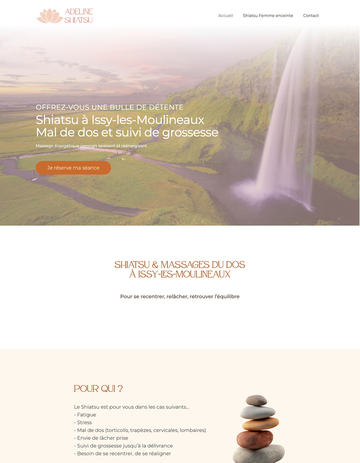 Adeline Shiatsu &mdash; mockup avant